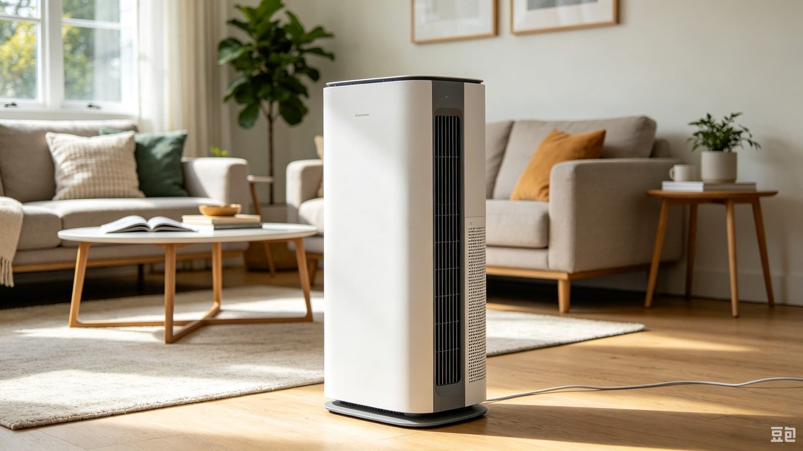 Air purifier in a home interior