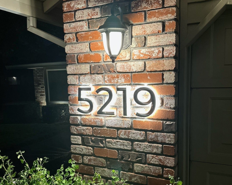 Large house numbers designed for good street visibility