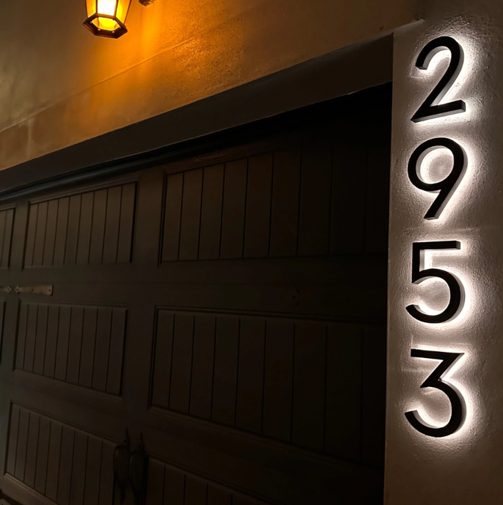 Solar and hardwired lighted house numbers comparison